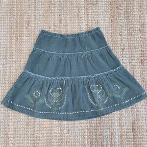 Old Navy‎ Y2K Green Corduroy Sequin Mini Skirt